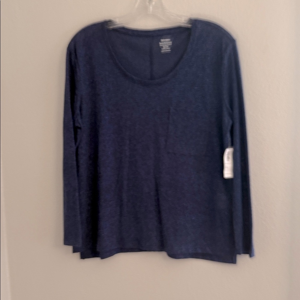 Old Navy Classic Boyfriend (boxy) Blue Long Sleeve Top SP